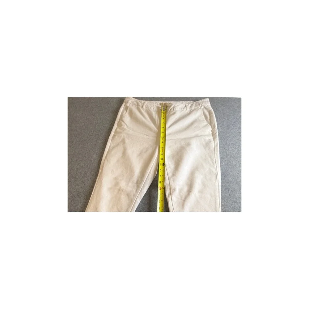Michael Kors Womens White Slim Leg Stretch Cotton Trousers Pants Size 10 - Picture 6 of 7